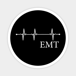 Healthcare Workers Shirt EMT Heartbeat Left Magnet